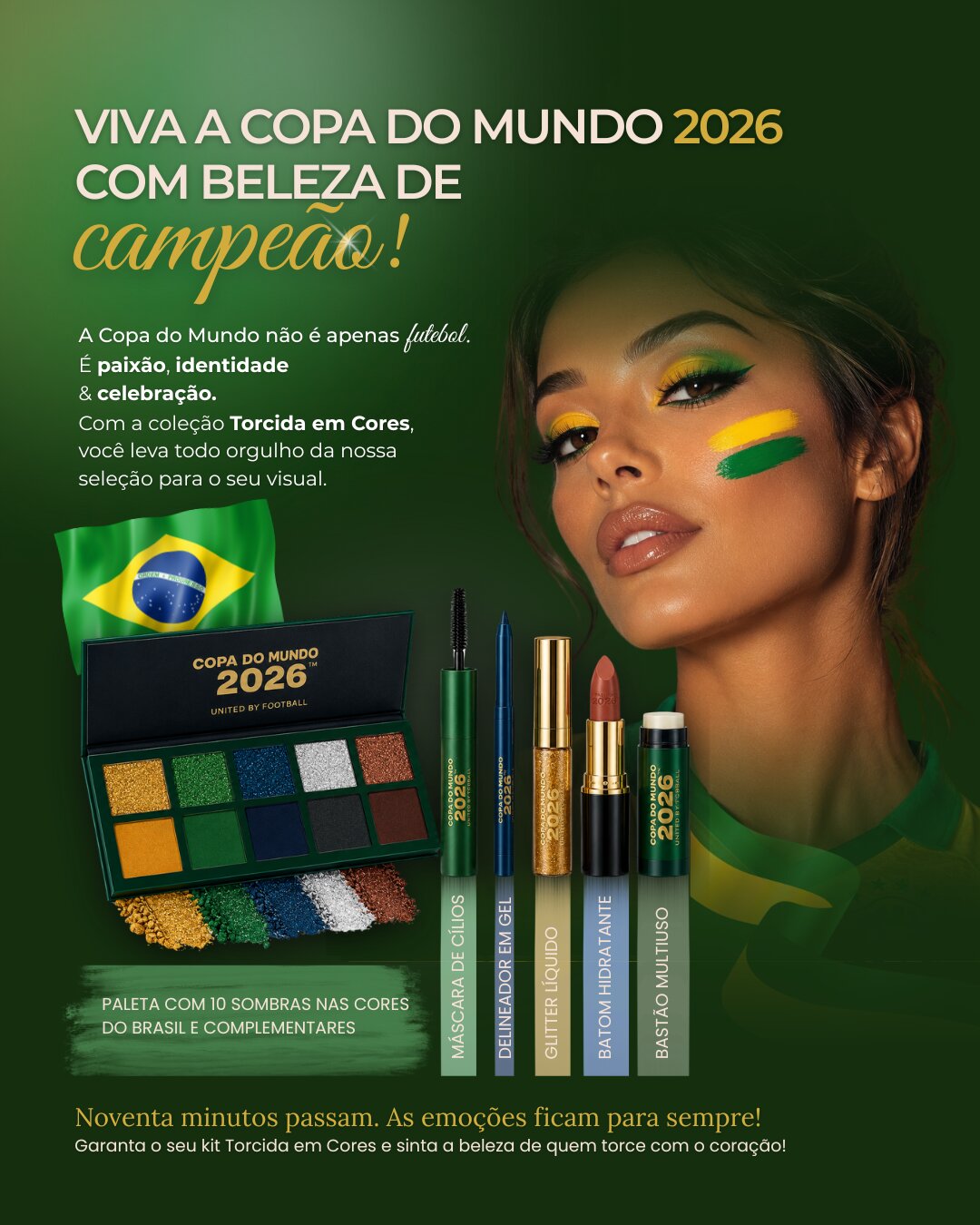 Torcida em Cores — beleza para a Copa 2026